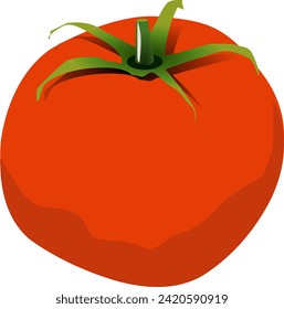 Red Tomato. Vector illustration. Isolated vector.