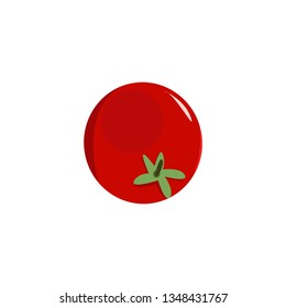 Red tomato vegetable with a white background