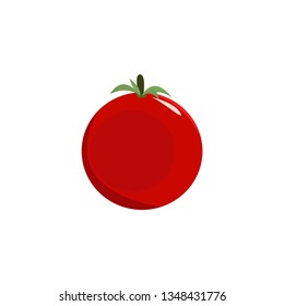 Red tomato vegetable with a white background