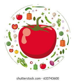 red tomato vegetables fresh tasty diet