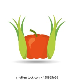 red tomato, vegetables and fruits, vector illustration