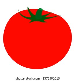 Red tomato without background