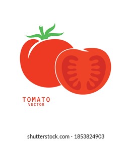 Red tomatoes cut in half, used for designs.