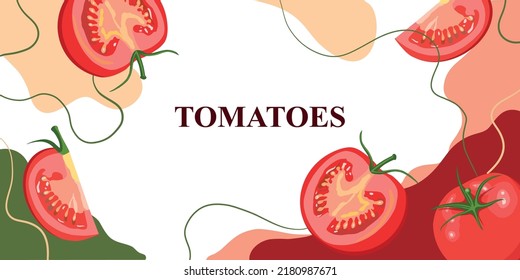 Red tomatoes on an abstract background.