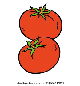 tomates rojos con fondo blanco. vector