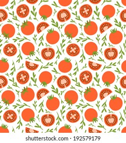 Red Tomatoes Seamless Pattern