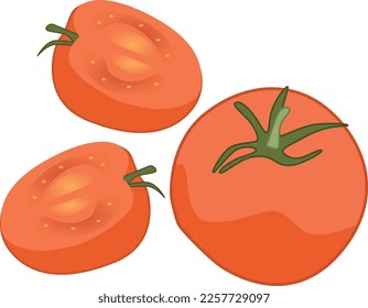 Los tomates rojos son muy sabrosos.