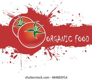 Red tomatoes.Abstract background for organic food
