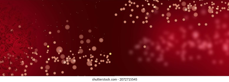 Red tone blur bokeh light. Defocused background.