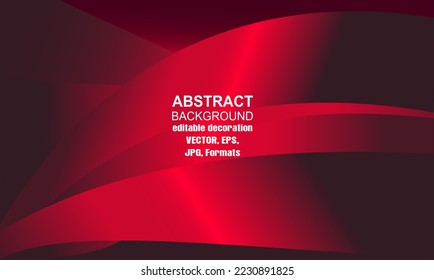 Red tone color and black color background abstract art  design vector