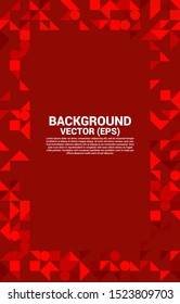 Red tone Graphic layout element from Geometry shape. Background for modern artwork design pattern.
