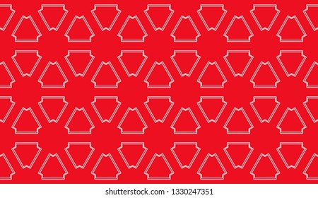 Red tones. Geometric design seamless pattern. Vector illustration