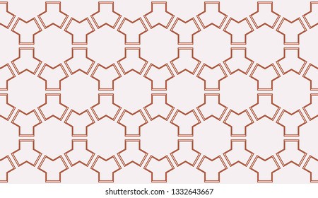 Red tones. Geometric design seamless pattern. Vector illustration
