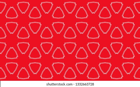 Red tones. Geometric design seamless pattern. Vector illustration