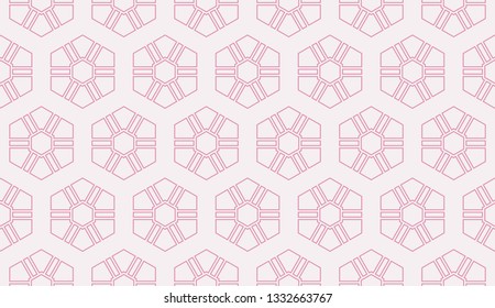 Red tones. Geometric design seamless pattern. Vector illustration