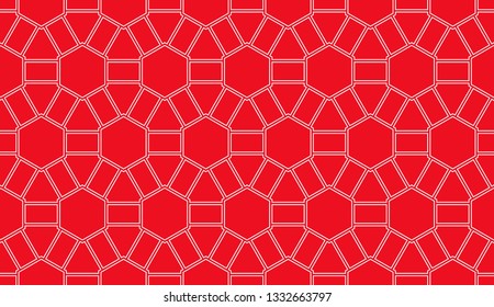Red tones. Geometric design seamless pattern. Vector illustration