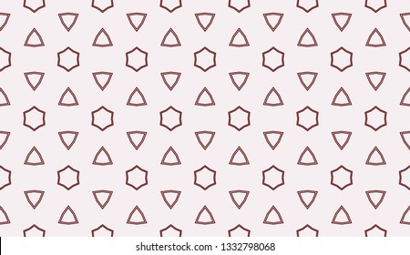 Red tones. Geometric design seamless pattern. Vector illustration