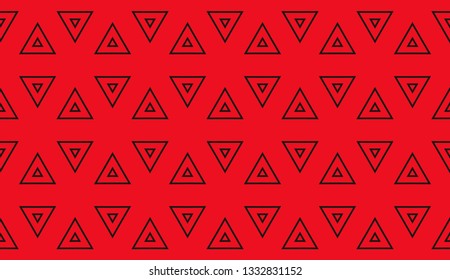 Red tones. Geometric design seamless pattern. Vector illustration