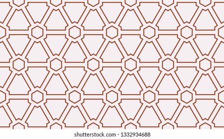 Red tones. Geometric design seamless pattern. Vector illustration