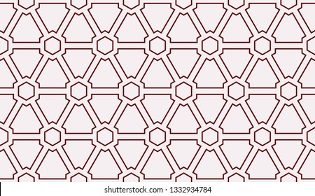 Red tones. Geometric design seamless pattern. Vector illustration