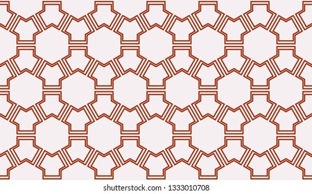 Red tones. Geometric design seamless pattern. Vector illustration