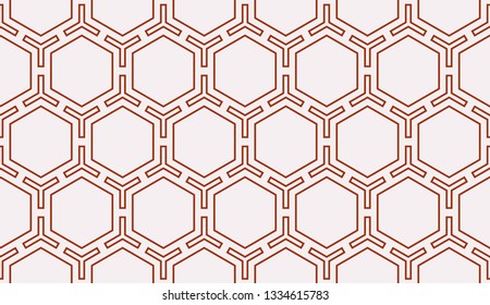 Red tones. Geometric design seamless pattern. Vector illustration