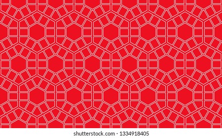 Red tones. Geometric design seamless pattern. Vector illustration