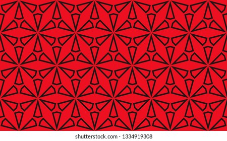 Red tones. Geometric design seamless pattern. Vector illustration