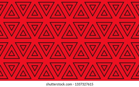 Red tones. Geometric design seamless pattern. Vector illustration