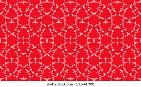 Red tones. Geometric design seamless pattern. Vector illustration