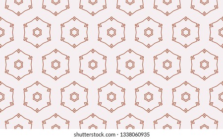 Red tones. Geometric design seamless pattern. Vector illustration