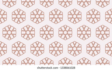 Red tones. Geometric design seamless pattern. Vector illustration