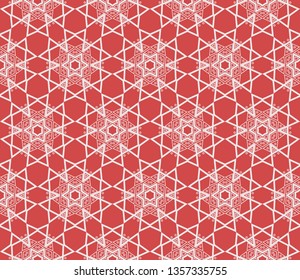 Red tones.For the interior design, printing, textile industry. Geometric pattern as seamless vector illustration.