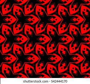 Red tones.For the interior design, printing, textile industry. Geometric pattern as seamless vector illustration.