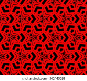 Red tones.For the interior design, printing, textile industry. Geometric pattern as seamless vector illustration.