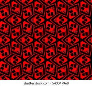 Red tones.For the interior design, printing, textile industry. Geometric pattern as seamless vector illustration.