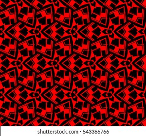 Red tones.For the interior design, printing, textile industry. Geometric pattern as seamless vector illustration.