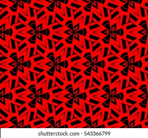 Red tones.For the interior design, printing, textile industry. Geometric pattern as seamless vector illustration.