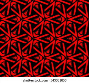 Red tones.For the interior design, printing, textile industry. Geometric pattern as seamless vector illustration.