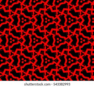 Red tones.For the interior design, printing, textile industry. Geometric pattern as seamless vector illustration.