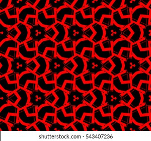 Red tones.For the interior design, printing, textile industry. Geometric pattern as seamless vector illustration.