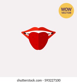 Red tongue icon