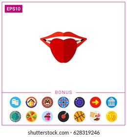 Red tongue icon