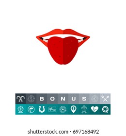Red tongue icon