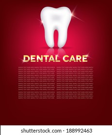 Red tooth background, bright design