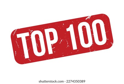 Roter Top 100-Gummistempel-Siegel-Vektorgrafik