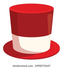 Red top hat representing entertainment, magic, celebration, and special occasions