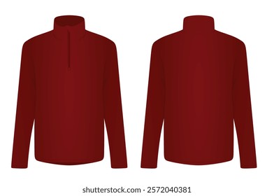 Red  top sweatshirt. vector illustration 