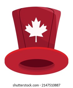 red tophat with maple leaf icon