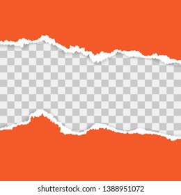 red torn paper. vector illustration with shadows 